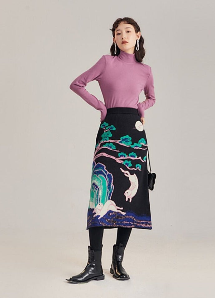 Japanese-Style Knit Skirt