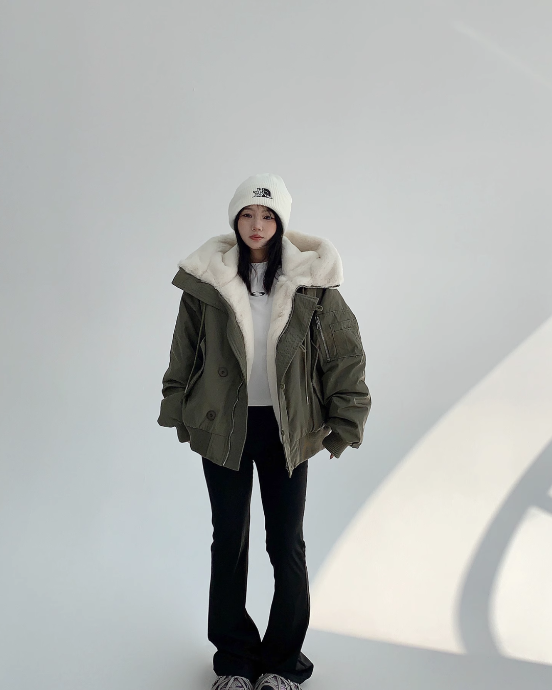 Frost Sherpa-Collar Bomber Jacket