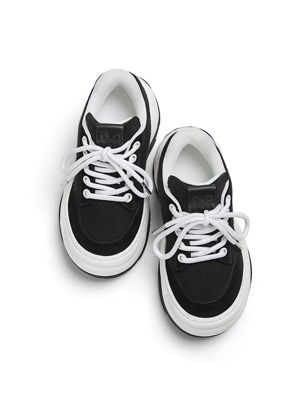 Black WiFi 2.0 Wave Canvas Platform Sneakers