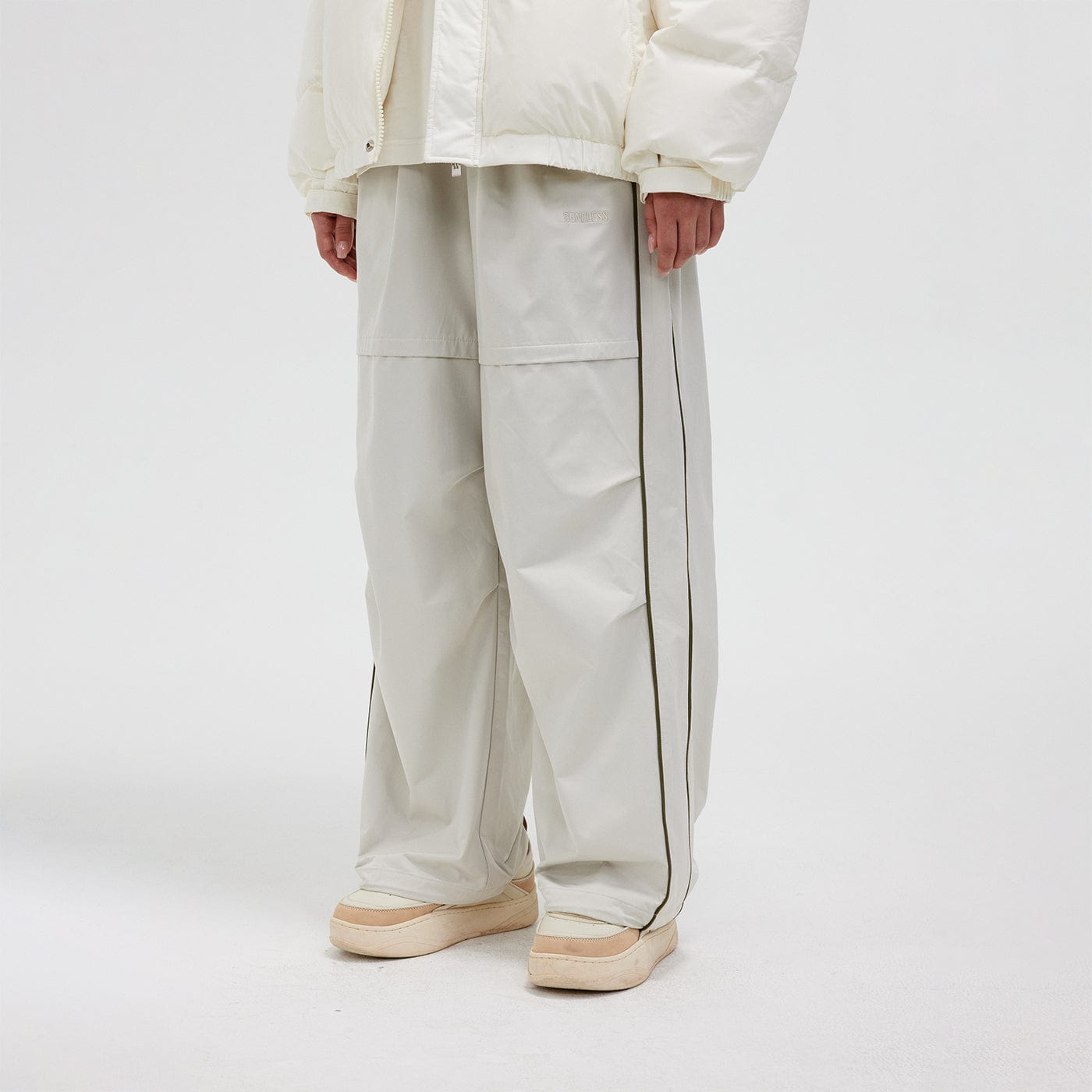 Wide Paneled Track Pants