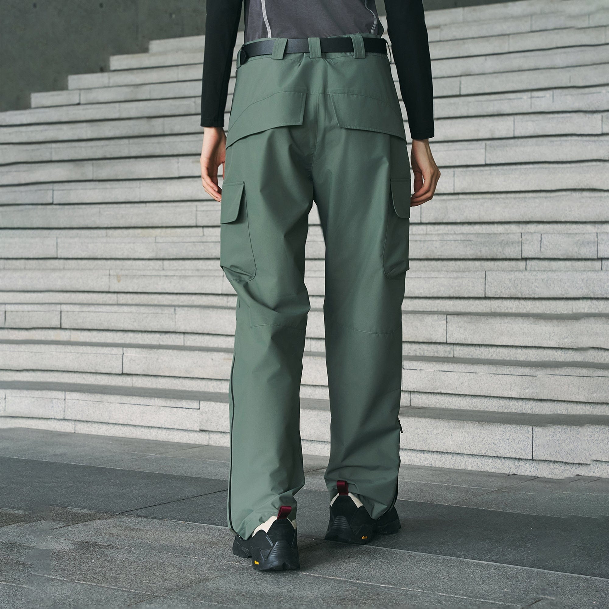 Utility Pleated Spliced Cargo Pants