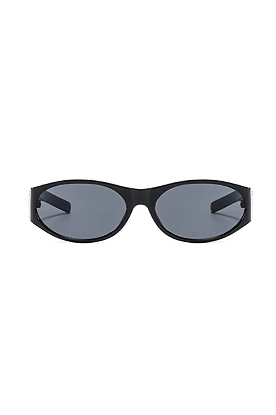 Wide-Temple Narrow Oval Sunglasses - view 6