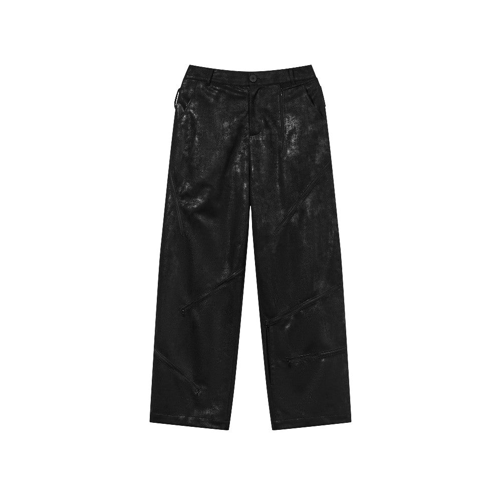 Zipper Loose Trousers - chiclara