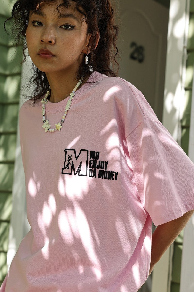 Embossed Logo Tee with Embroidery - chiclara