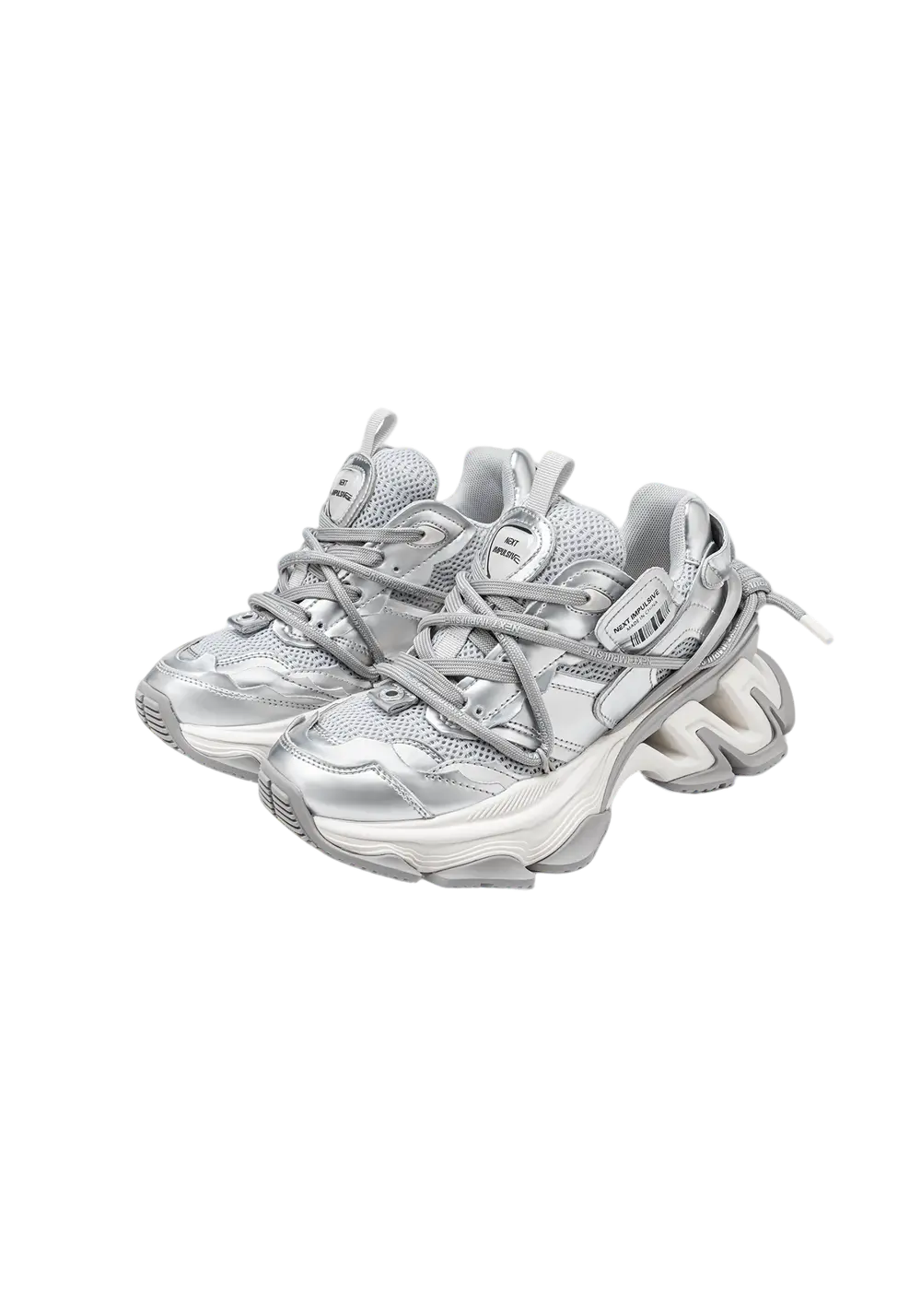 Black Impulse Layered Dad Sneakers