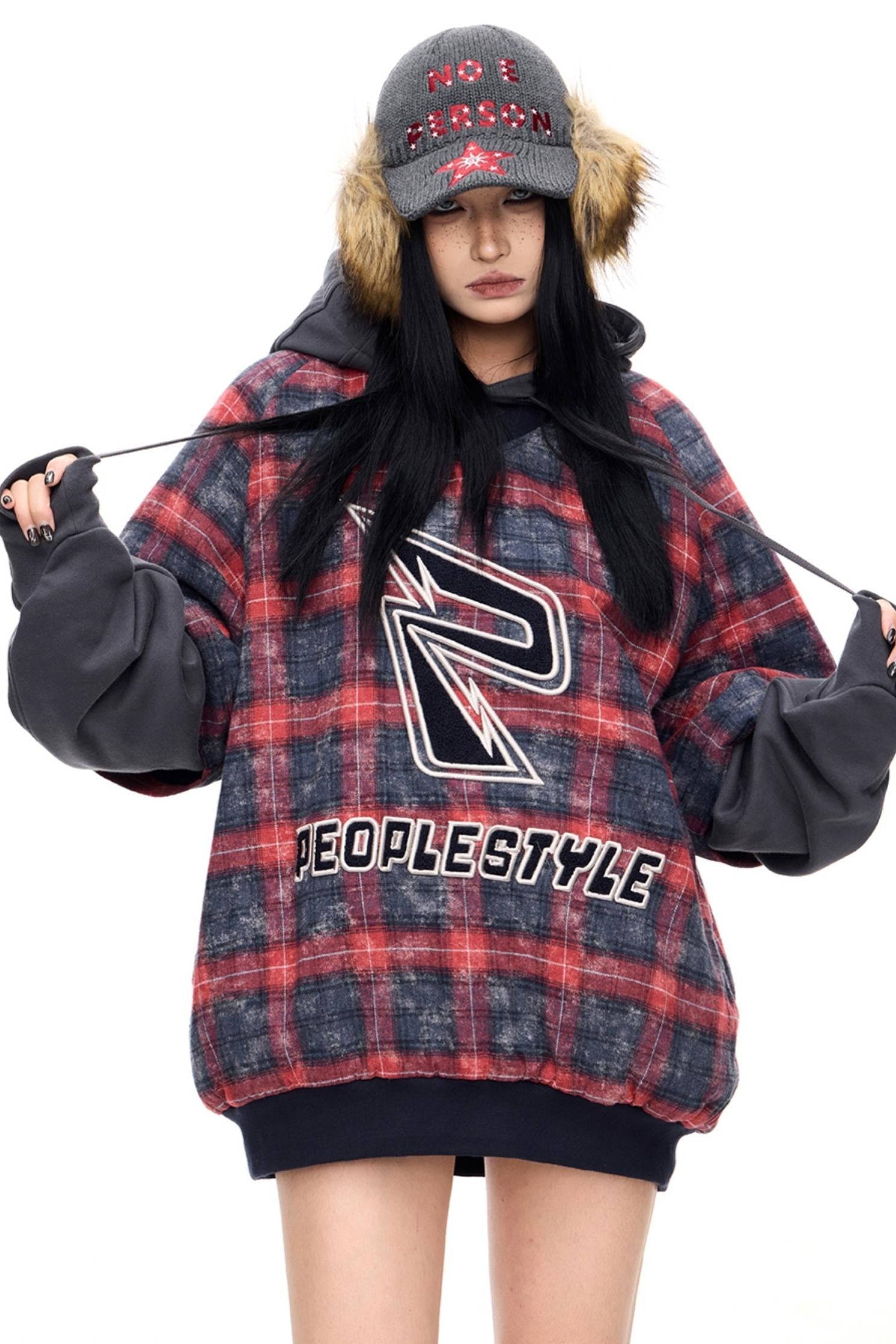 Men's Checked Fleece Detachable Shirt