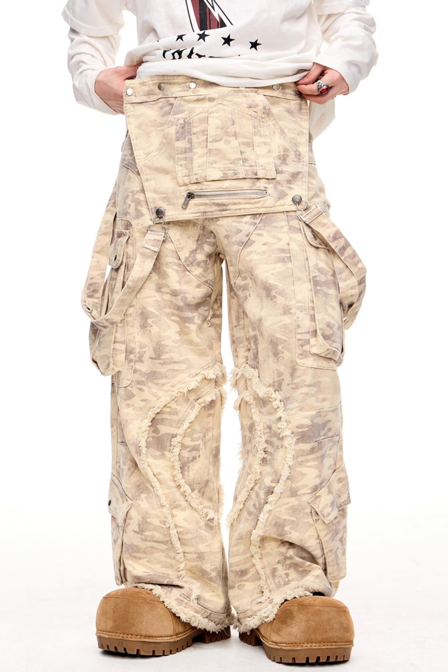 Men's Retro Straight-Leg Cargo Pants
