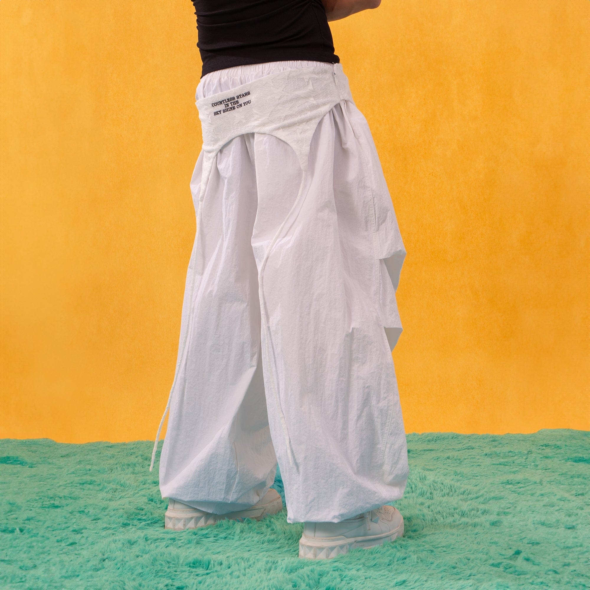 Star Overlay Layered Cargo Pants