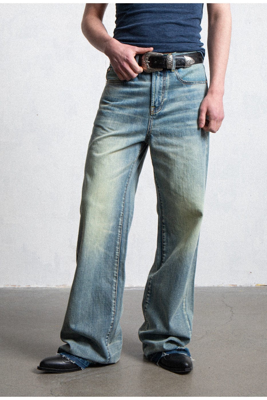 Raw Edge Light Wash Jeans