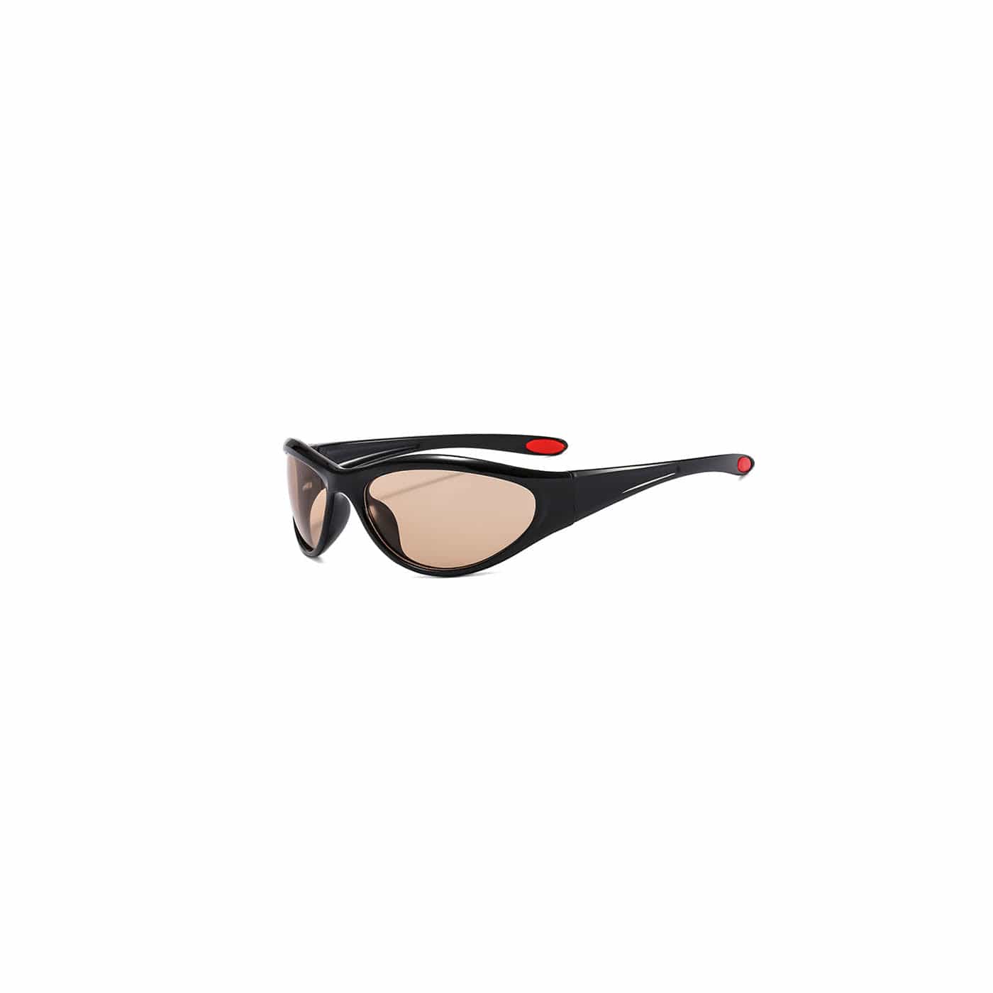 Contrast-Temple Cyclist Wrap Sunglasses - view 6