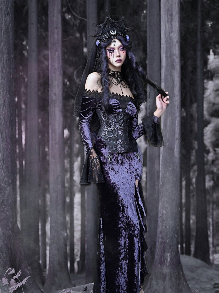 Gothic Velvet Lace Gown