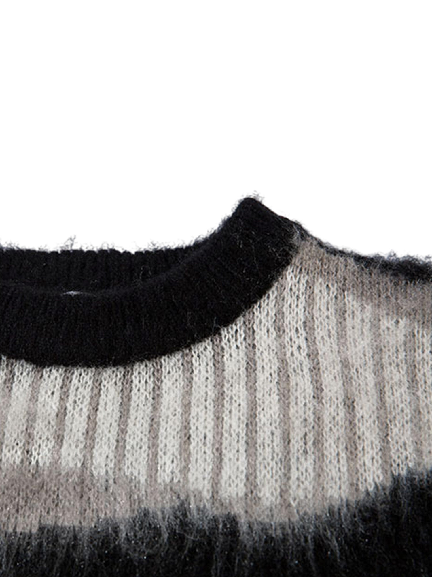 Textured Pattern Mohair Pullover