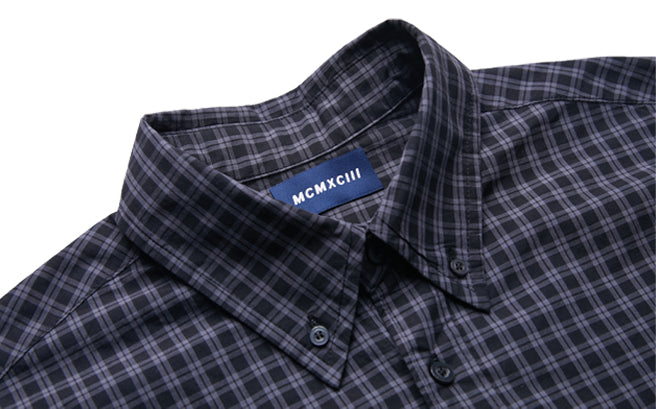 Dark Blue Checked Shirt