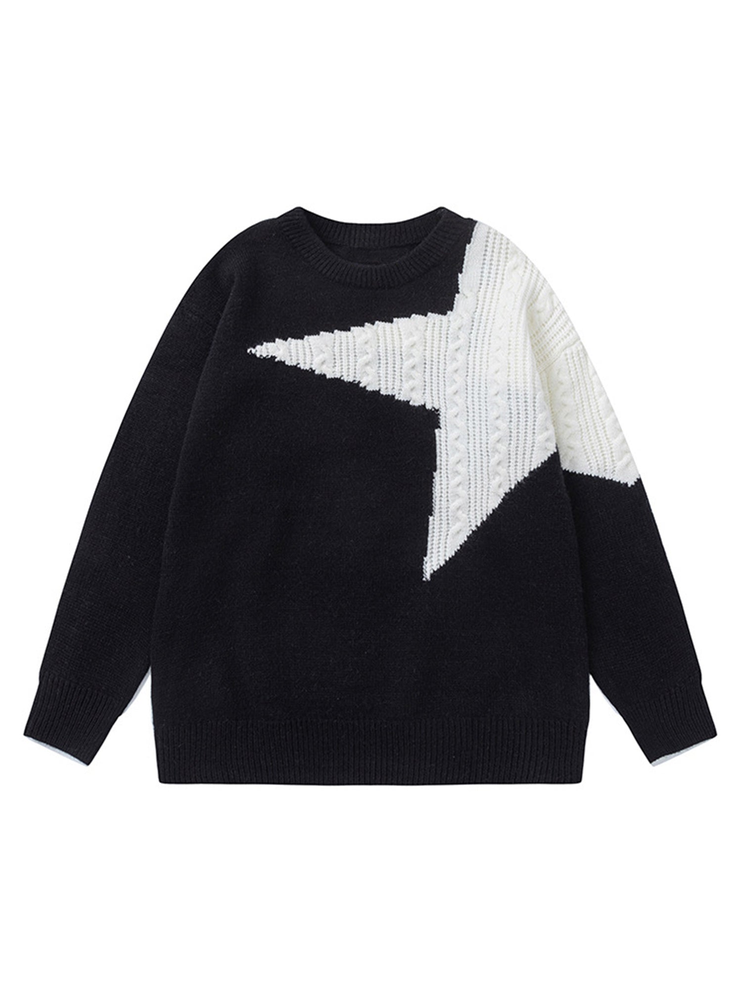 Thesupermade Star Contrast Knit Sweater