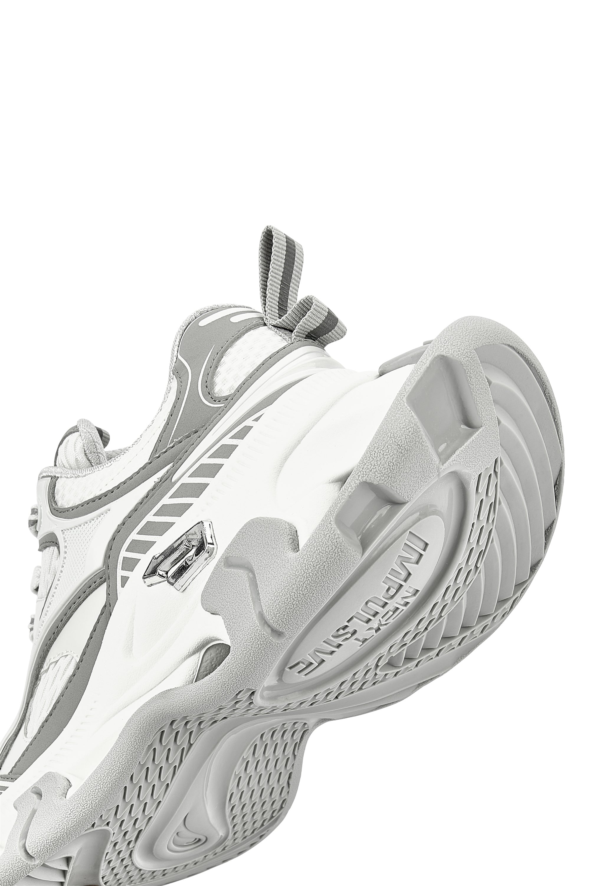 Gray-Teal Papillon Platform Sneakers