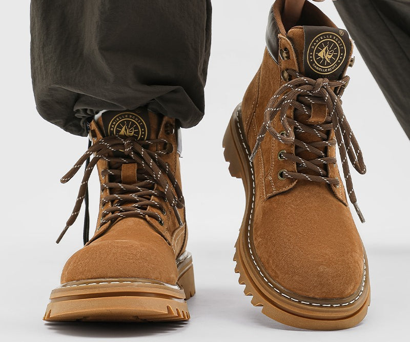 Classic Suede Lace-Up Boots