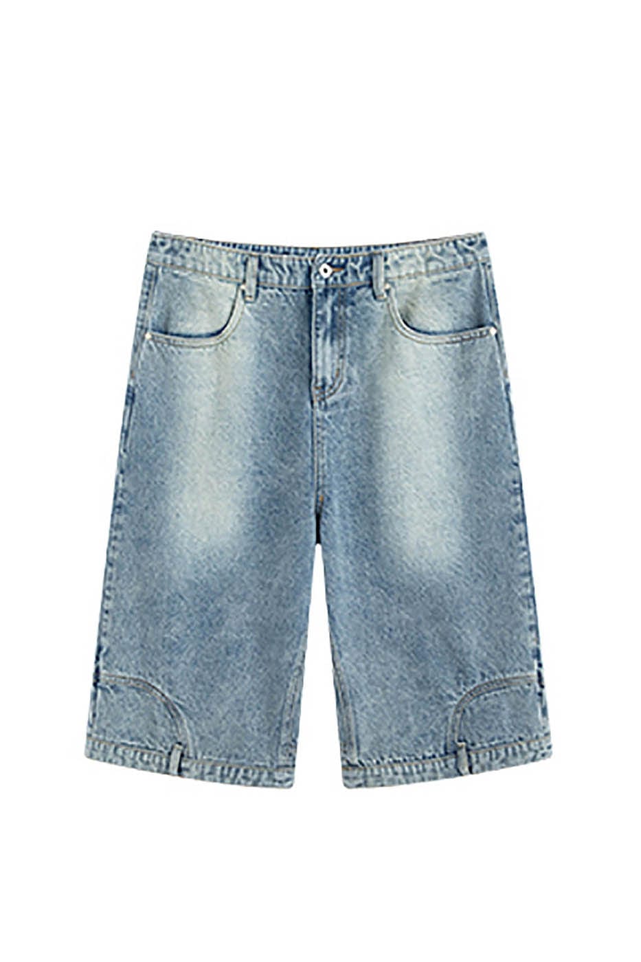 Denim -Shorts invertiertes Weitbein