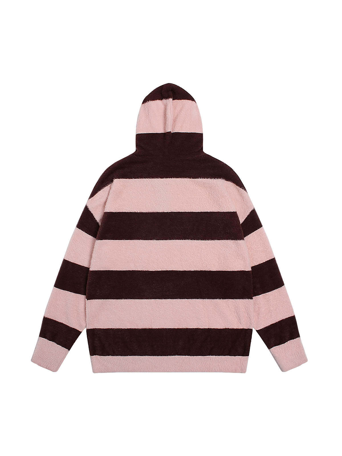 Thesupermade Hooded Striped Knit Sweater