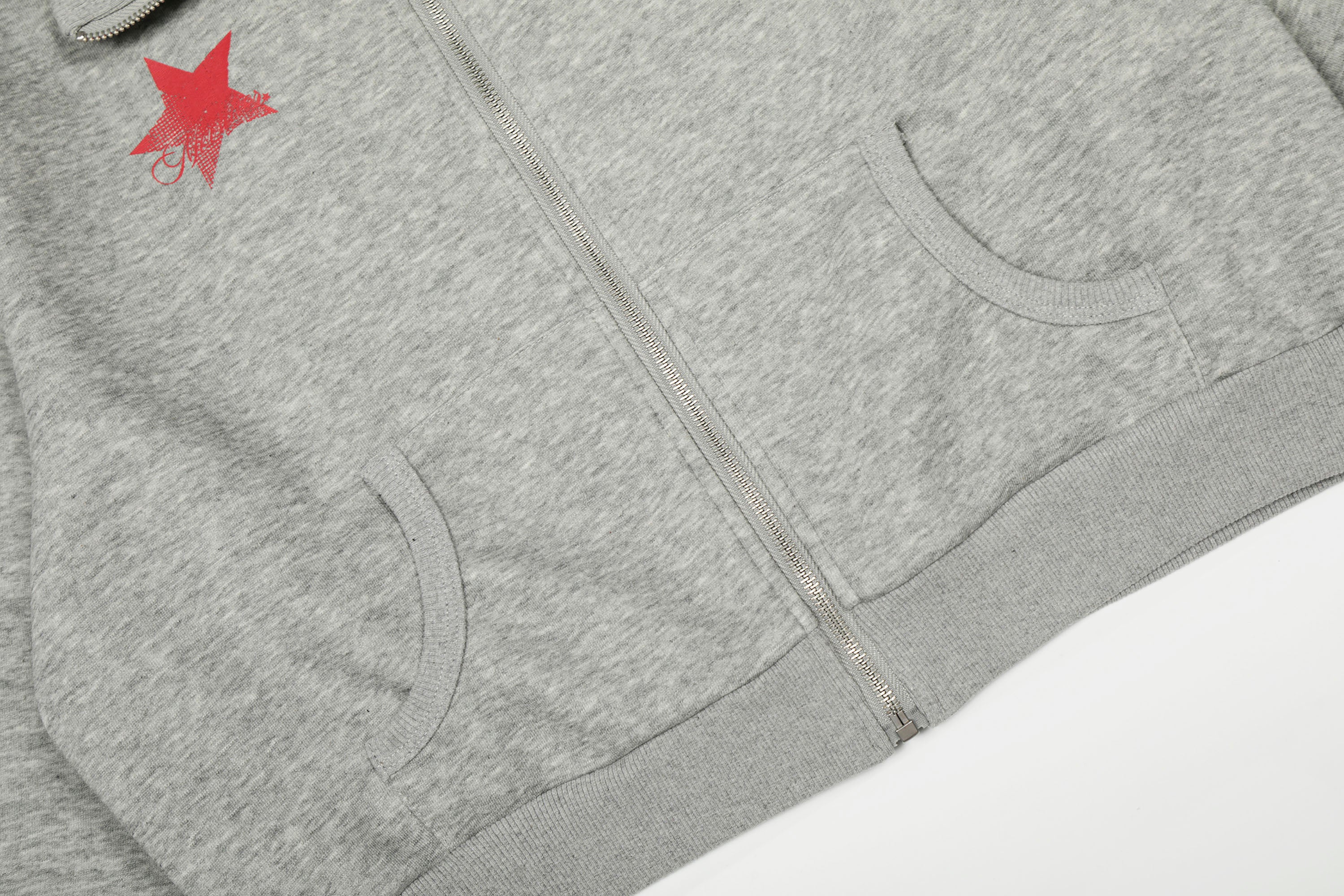 Star & 04 Graphic Zip-Up Sweatshirt