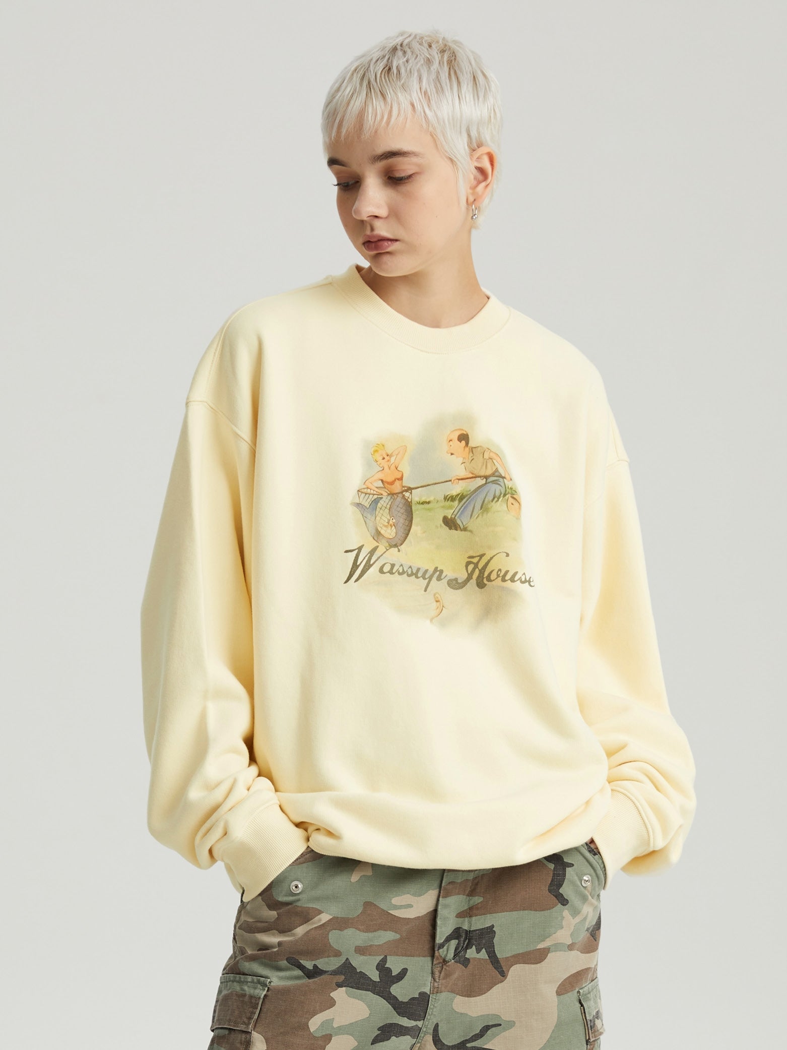 Whimsical Mermaid Tale Printed Sweatshirt - chiclara