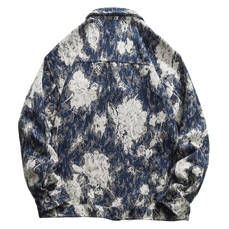 Jacquard Tie Dye Denim Jacket