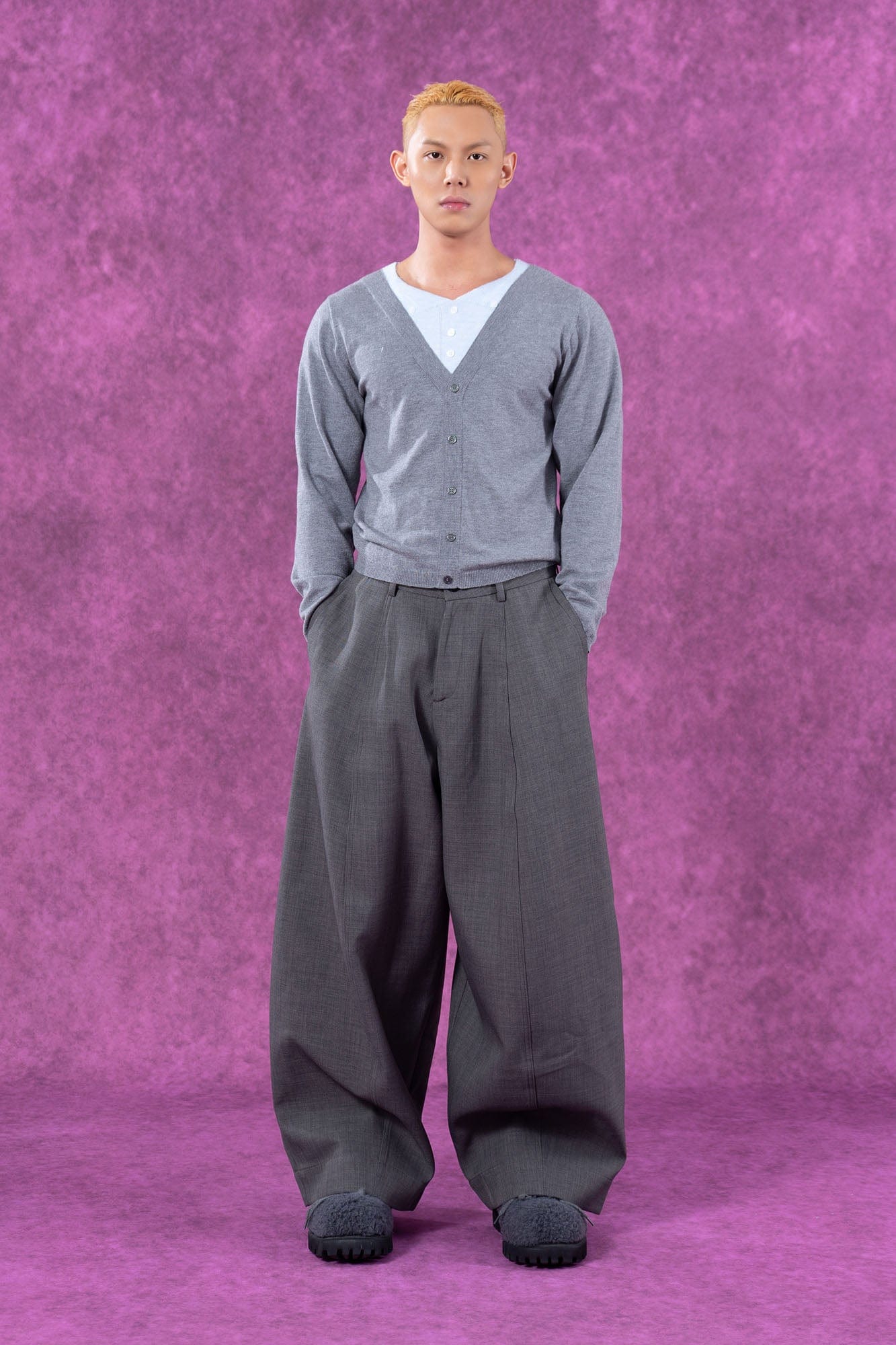 Ultra Wide-Leg Black Trousers