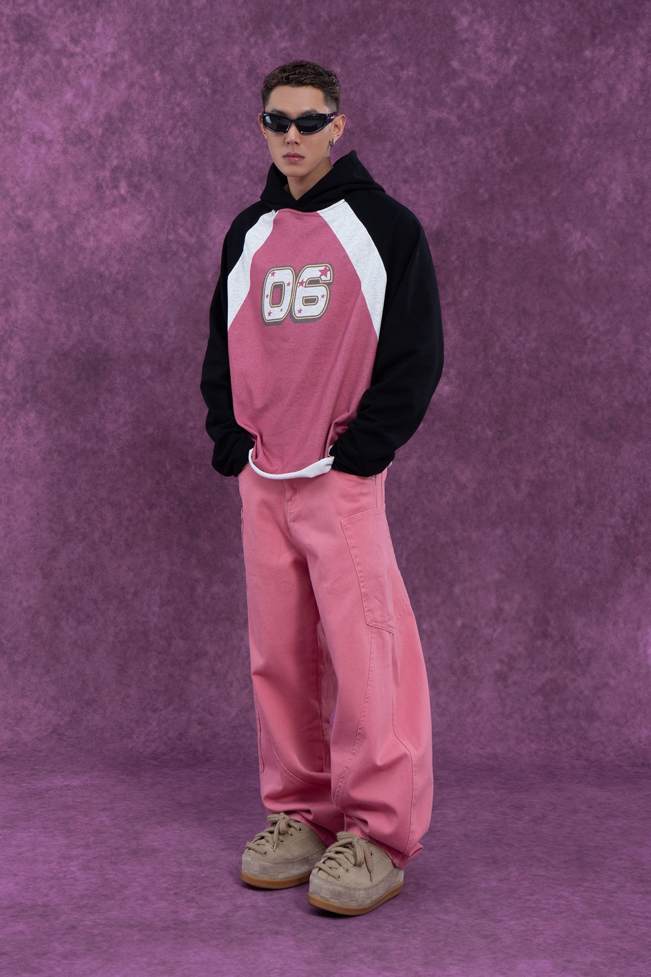 Pink Utility Wide-Leg Pants