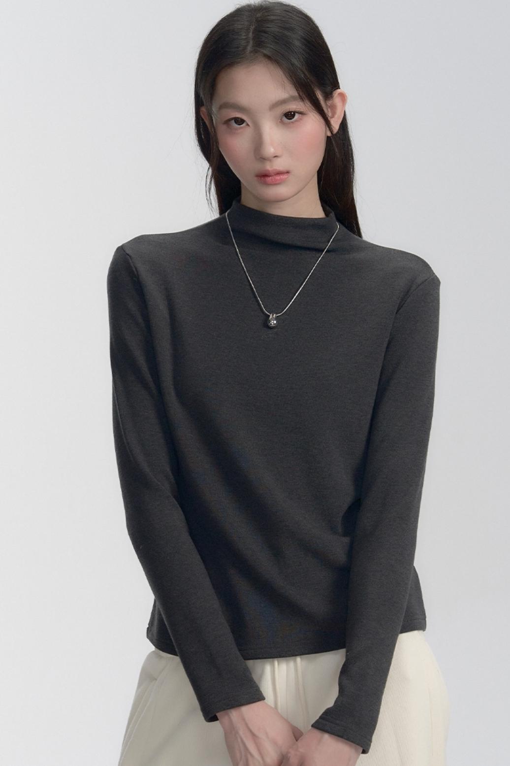 Mock Neck Long Sleeve Top