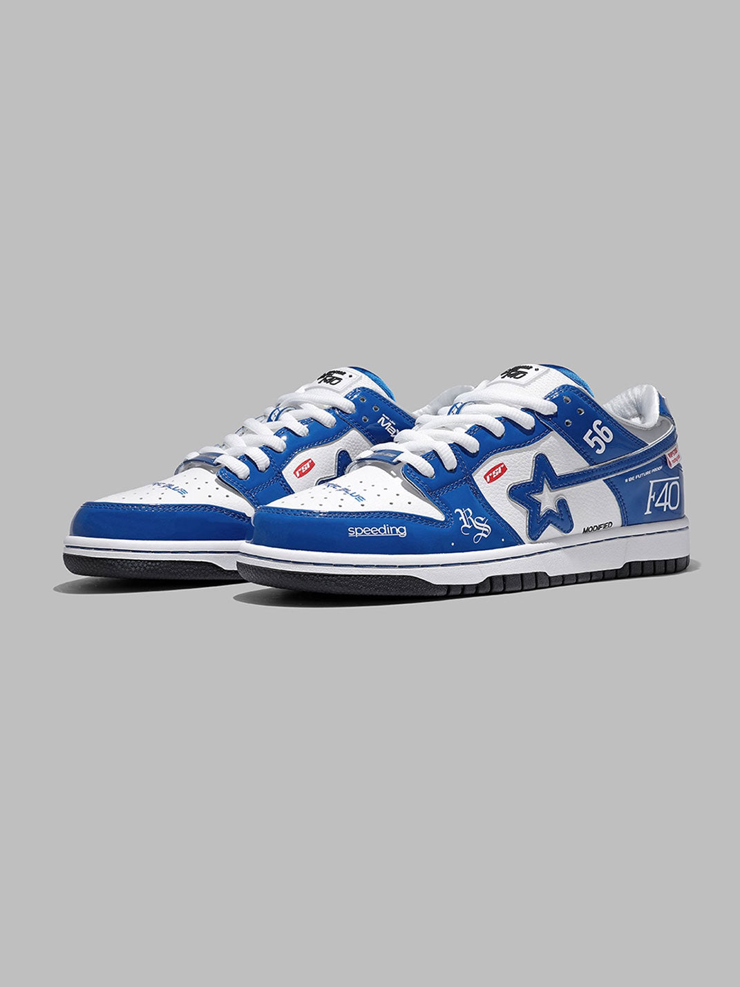 Electric Blue Retro Sneakers