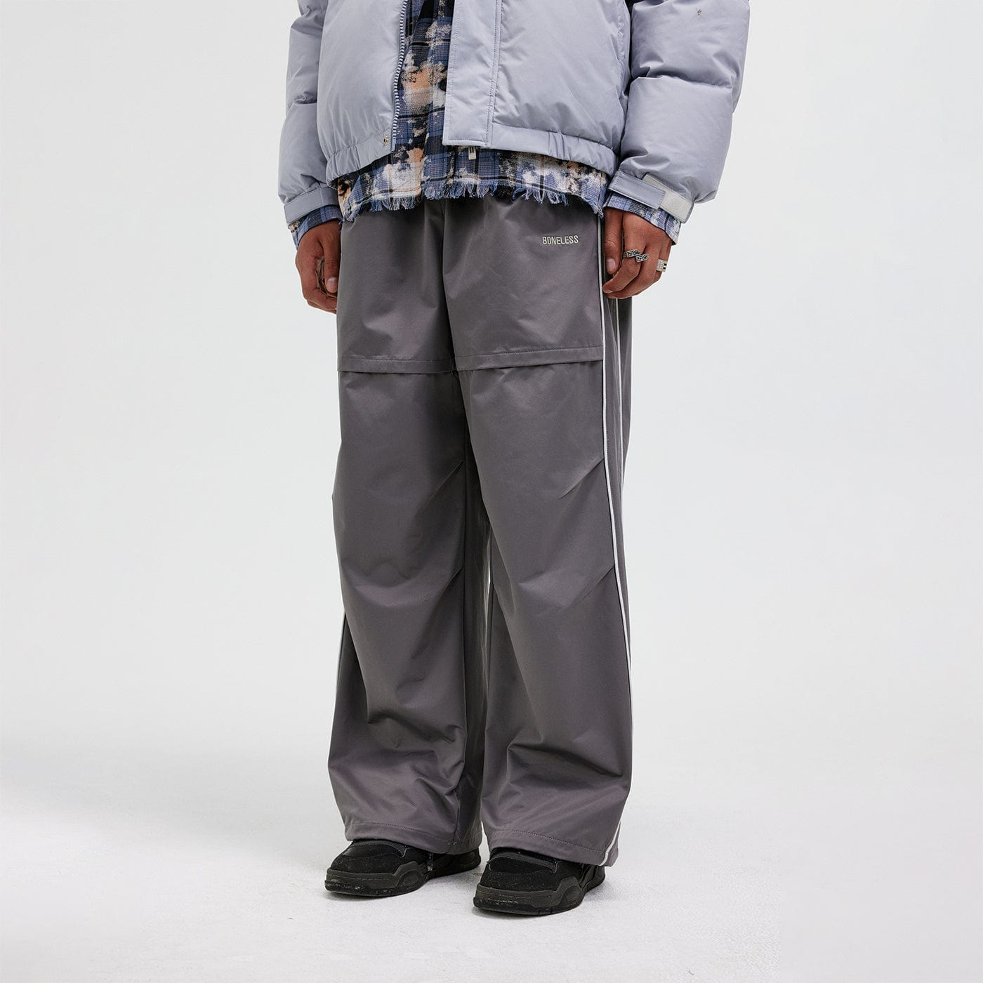 Wide Paneled Track Pants