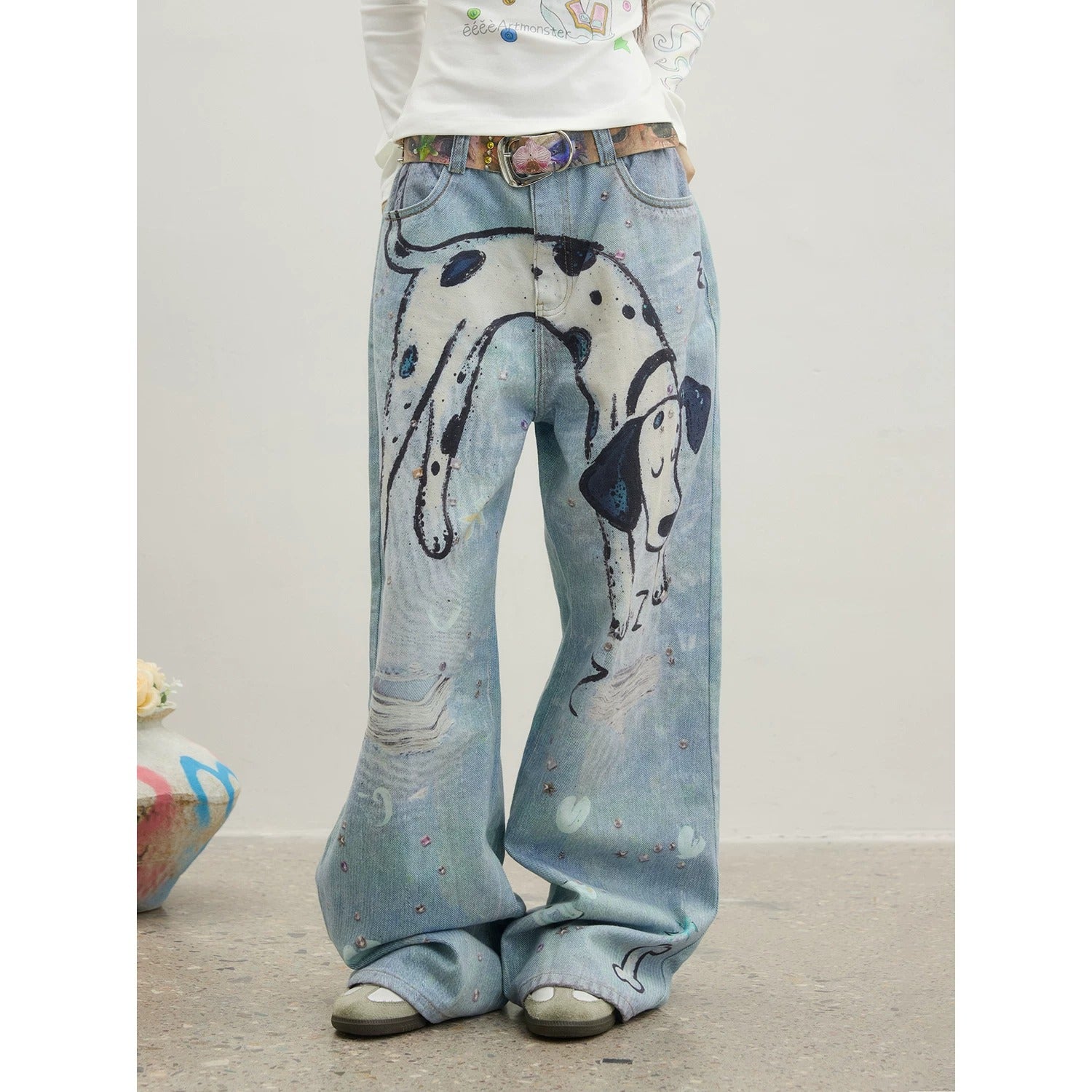Dalmatian Dream Straight-Leg Jeans