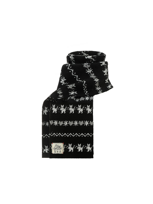 Fair Isle Turtleneck Sweater and Scarf