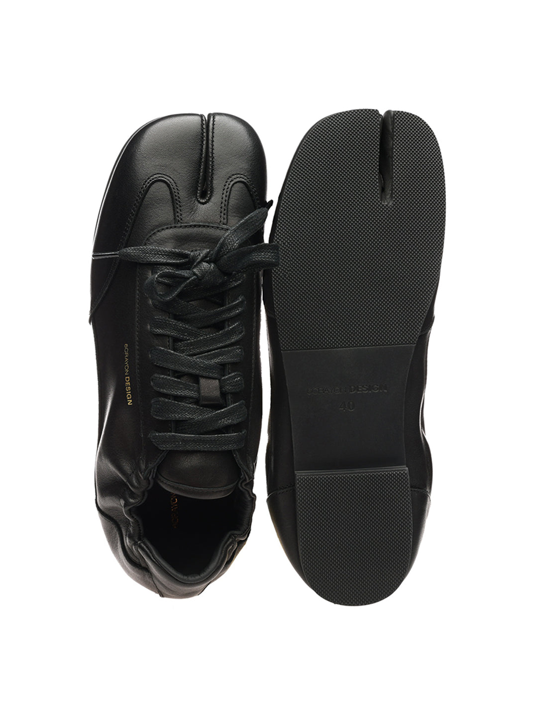 Waxed Leather Tabi Shoes