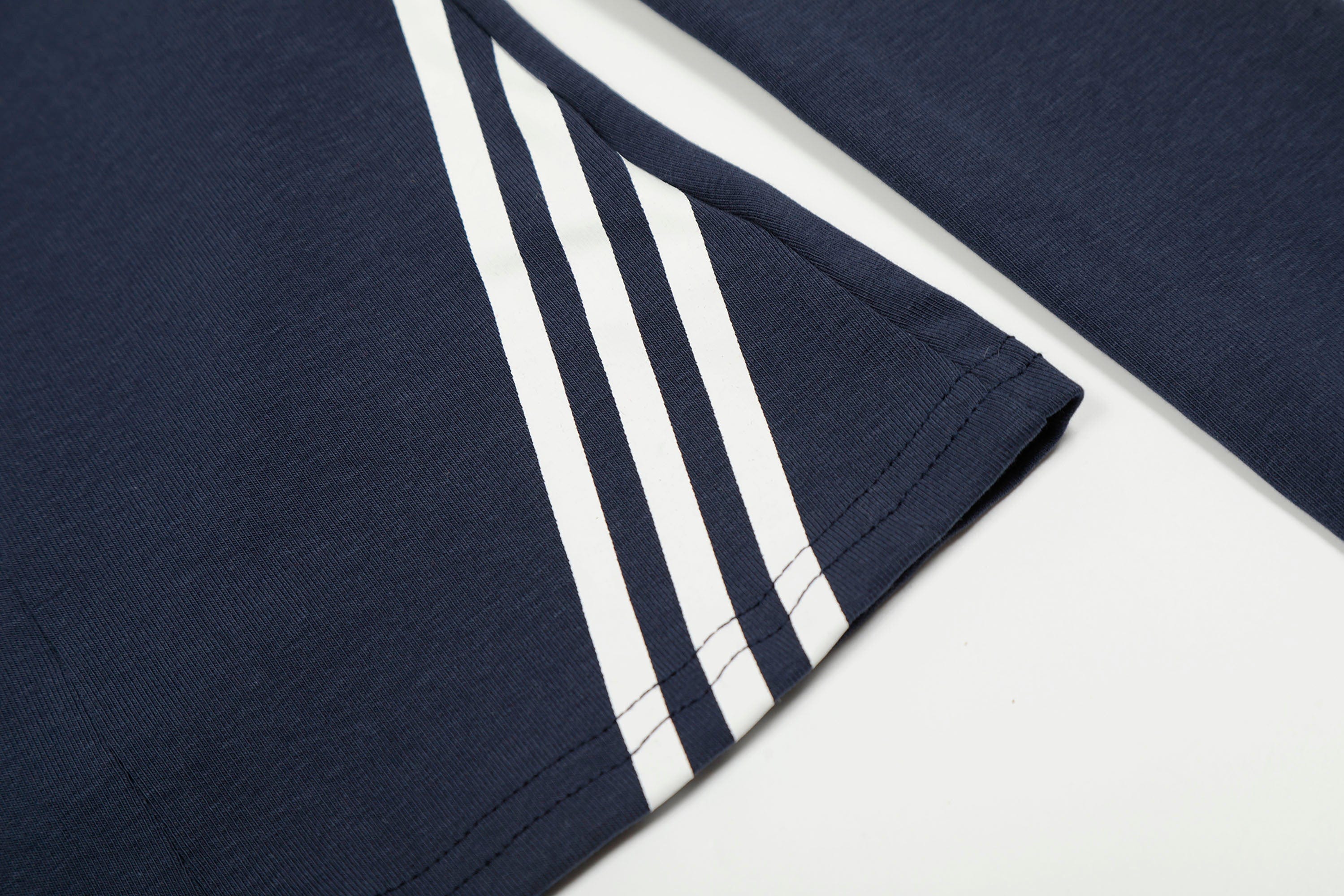 Navy Varsity Zip Up Top