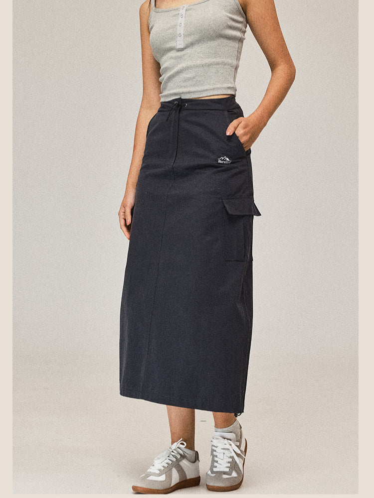 Drawstring High-Waist Skirt