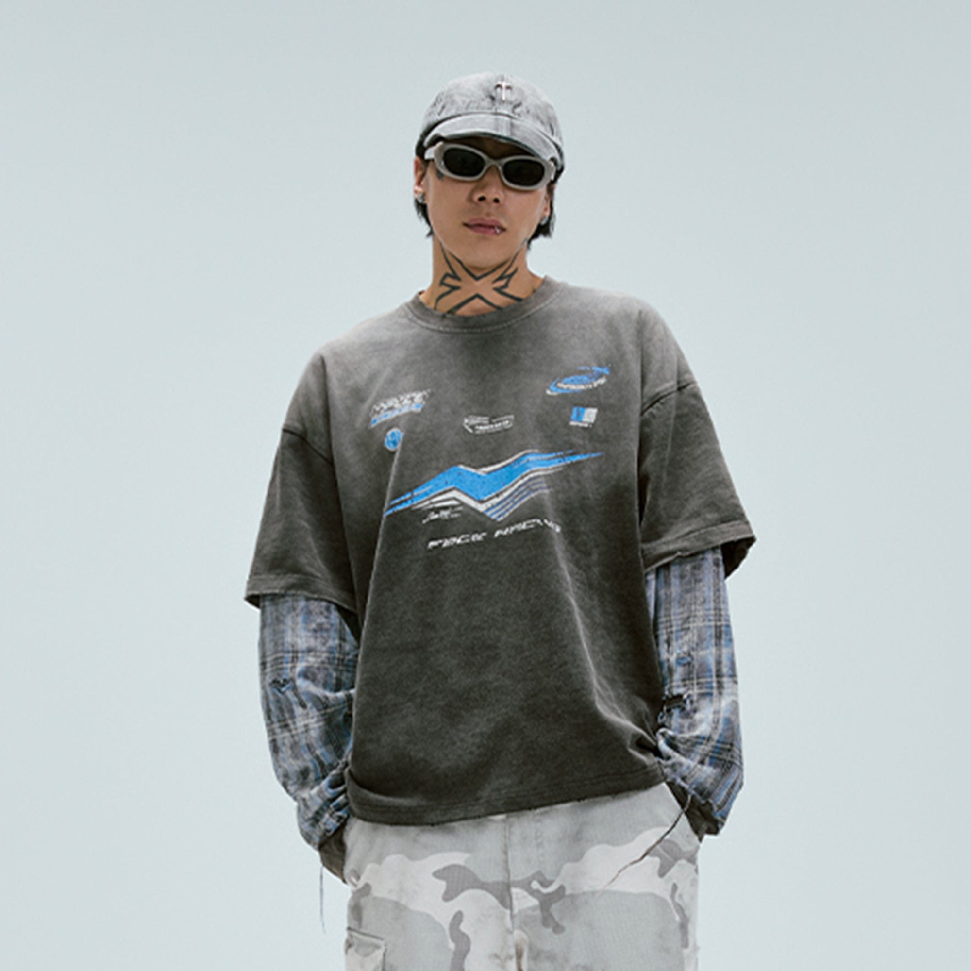 Racing Layered Long-Sleeve Tee