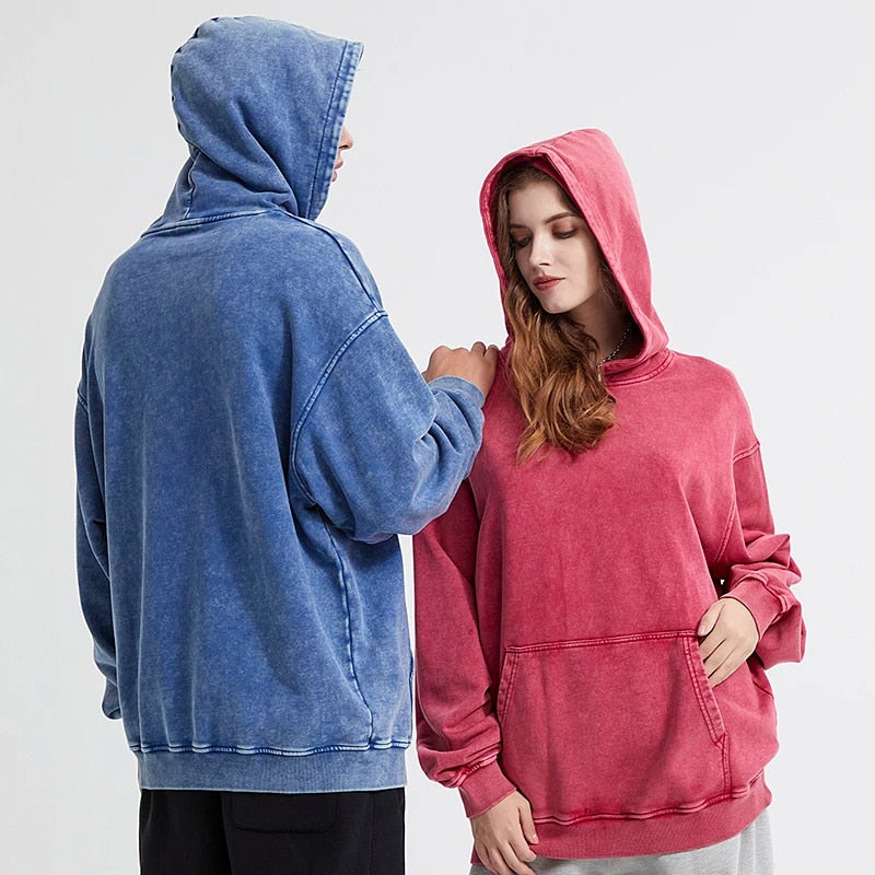 Sudadera con capucha de gran tamaño lavada