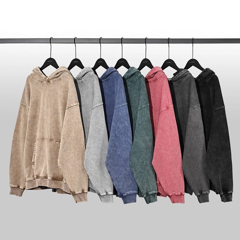 Sudadera con capucha de gran tamaño lavada