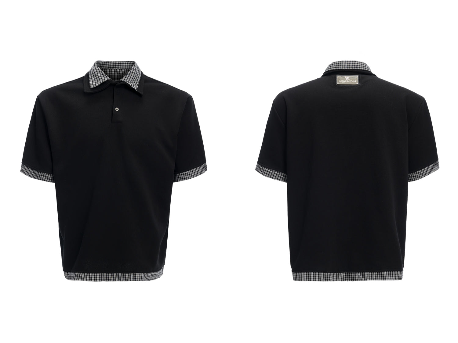 Crystal Trim Black Polo Shirt
