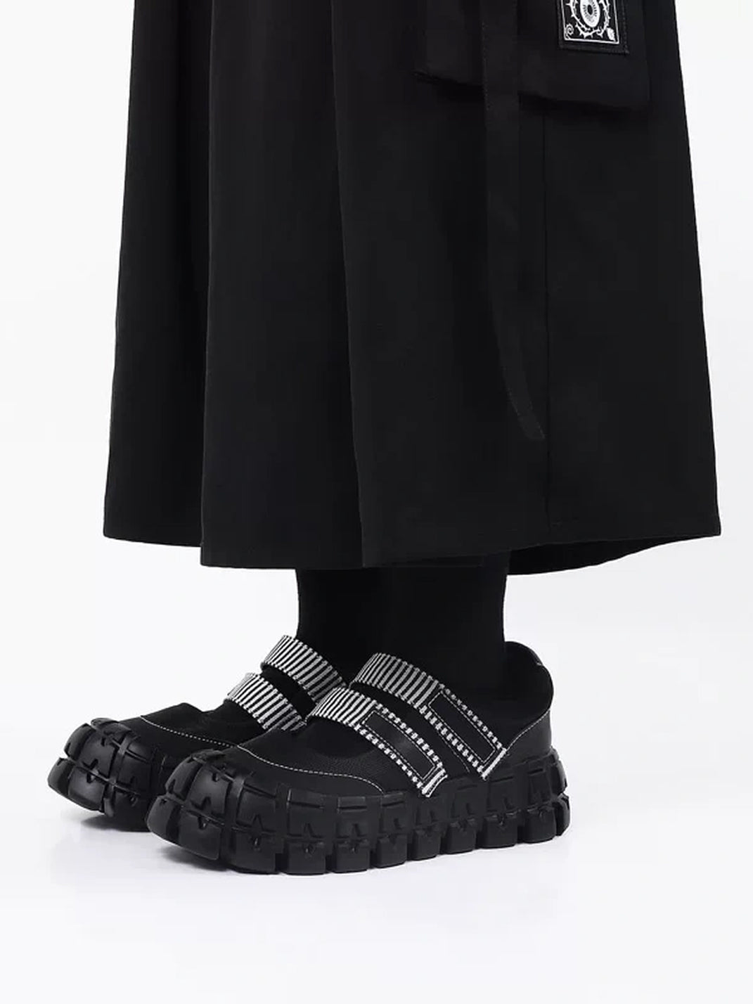 Striped Double-Strap Platform Mary Janes - view 3