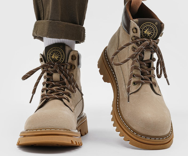Classic Suede Lace-Up Boots