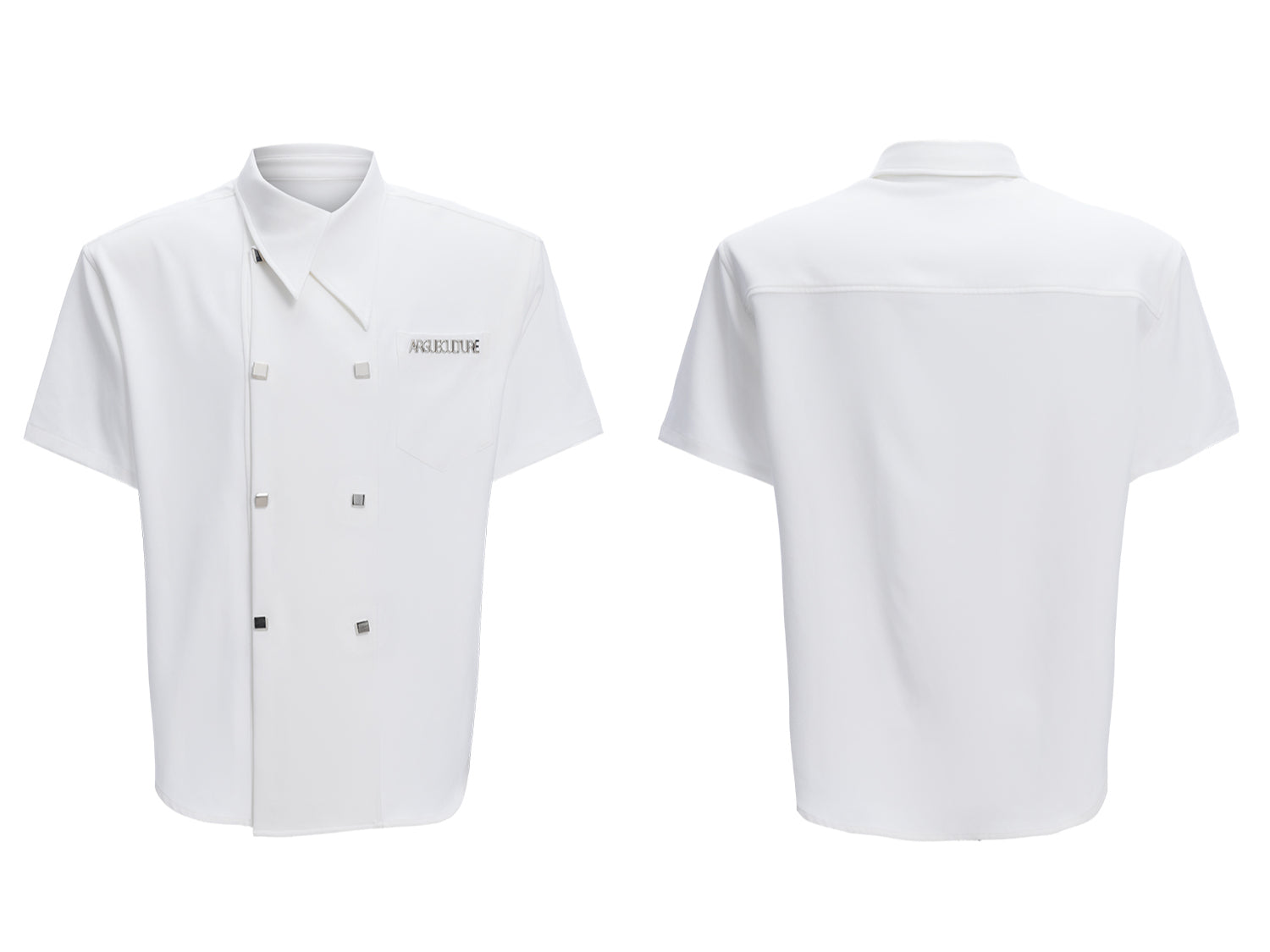 White Oversized Button Down Work Shirt