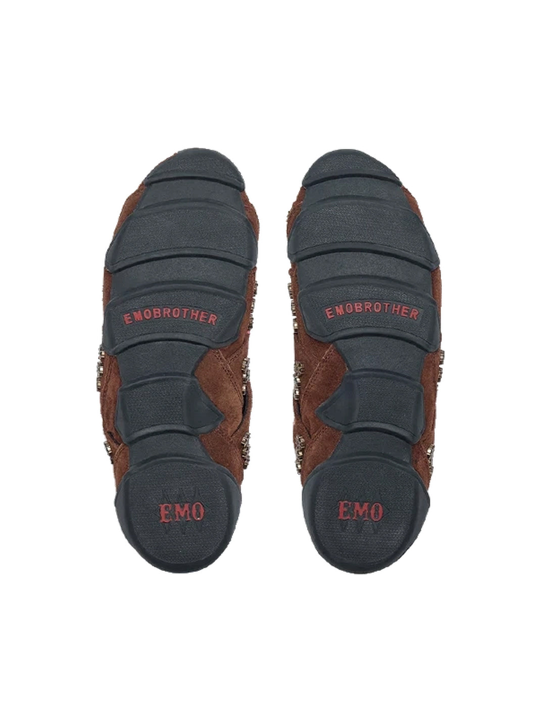 Embroidered Layered Suede Studded Mules - view 9