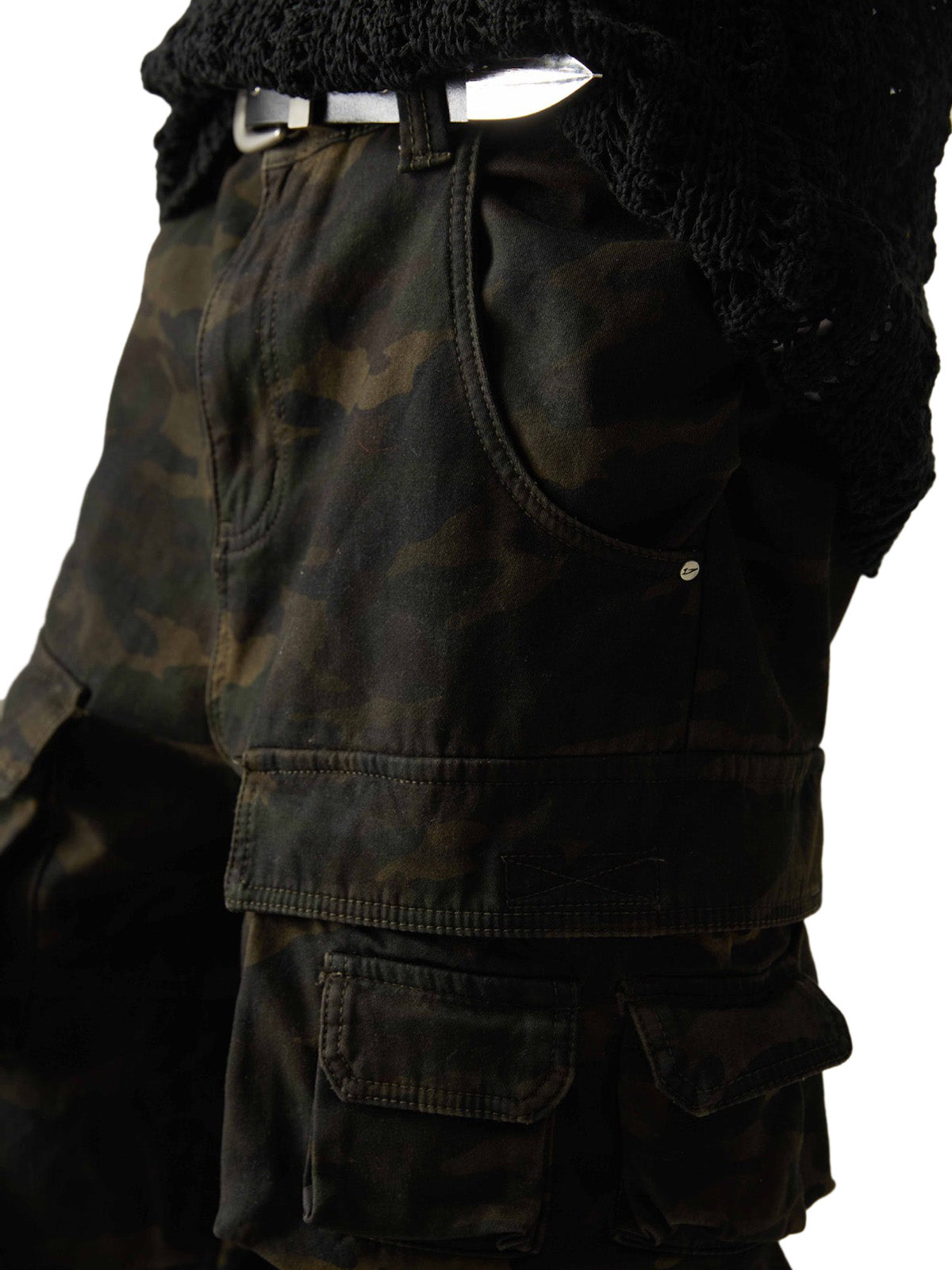 Camo Wide-Leg Cargo Overalls - Streetwear Style