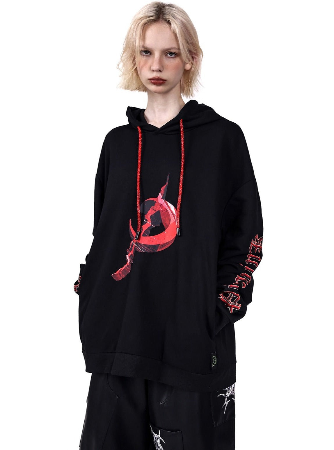 PINKSPINK Occult Symbol Hoodie - Red and Black