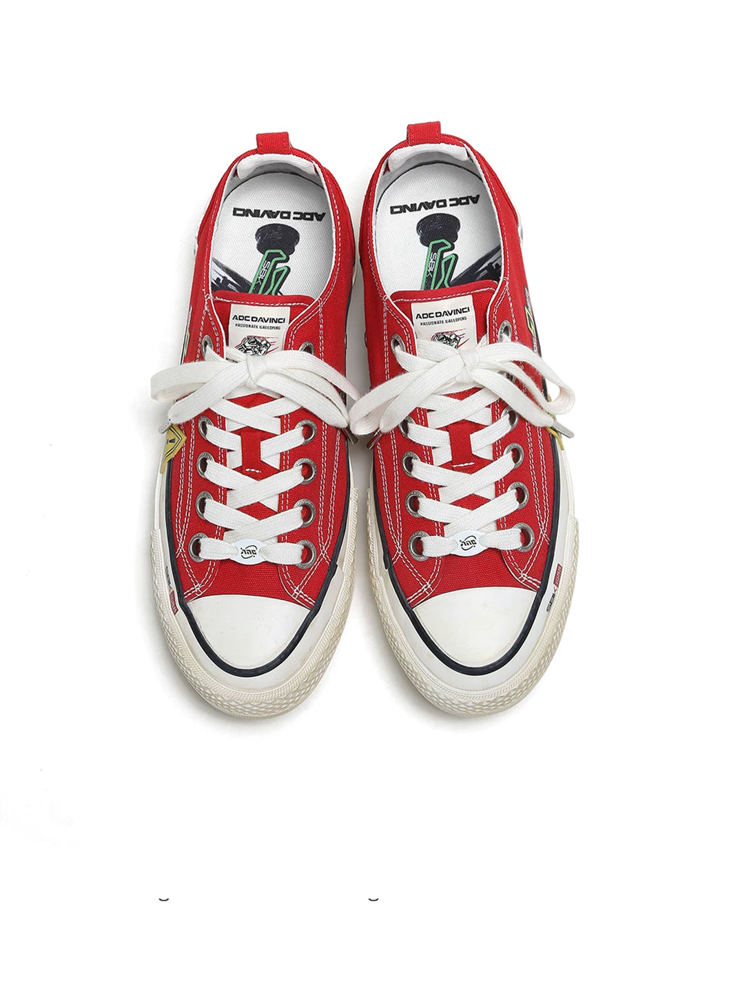 Racing-Patch Distressed Platform Sneakers - view 5