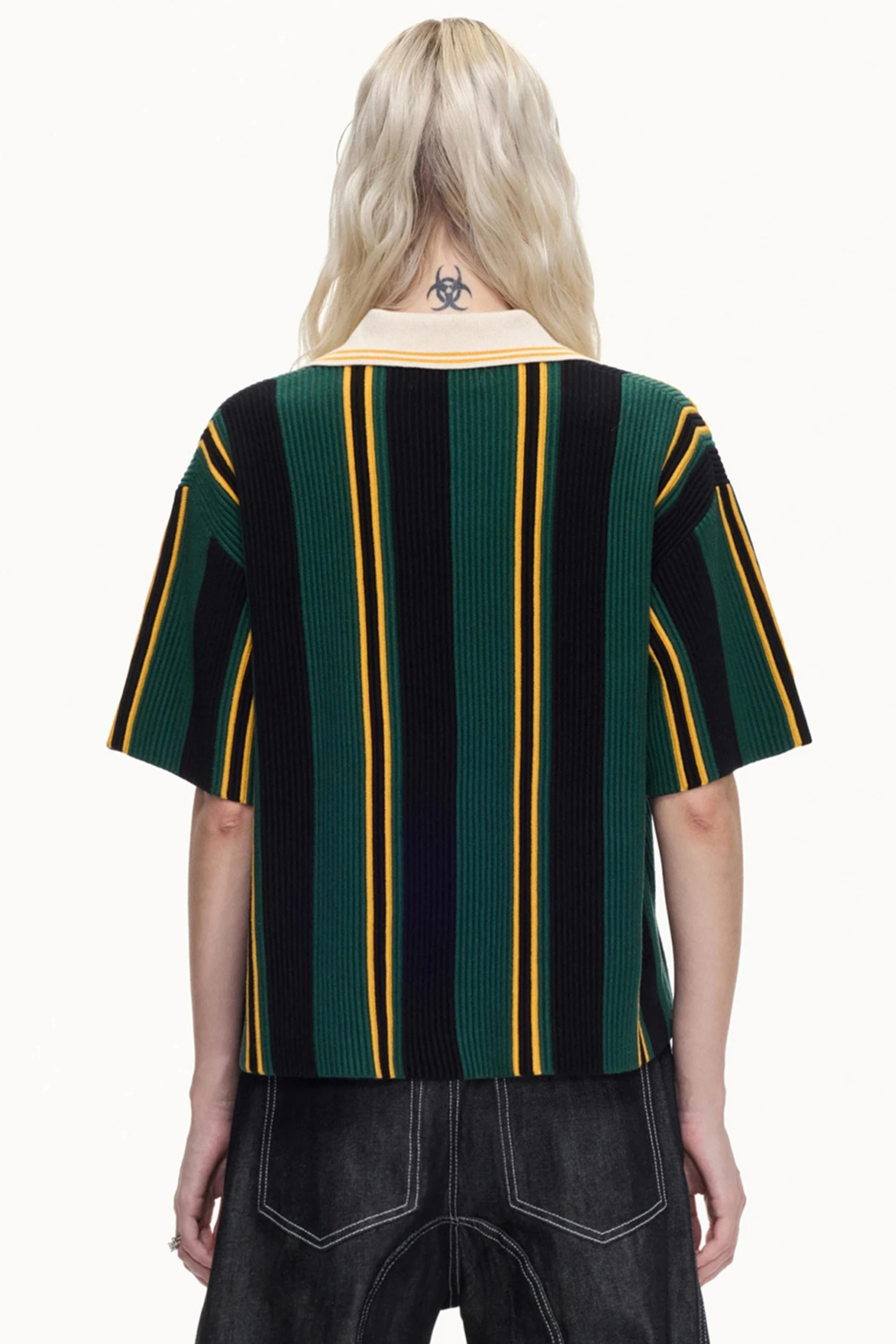 Men's Retro Knitted Polo Shirt