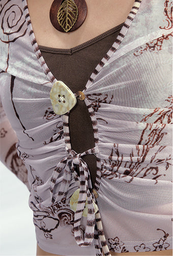 Mystical Original Printed Cardigan Skirt Set