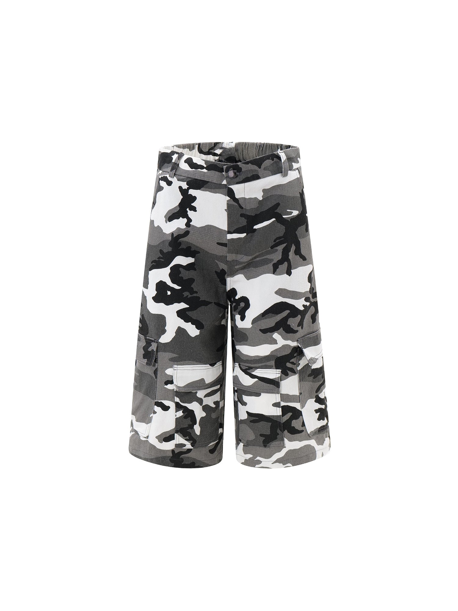 Camo Cargo Denim Shorts - Urban Style