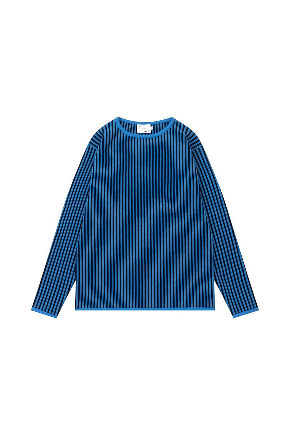 Blue Striped Knit Sweater